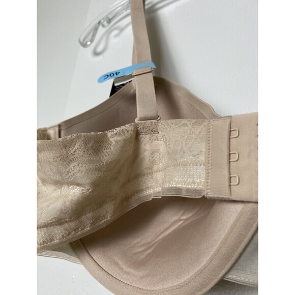 Maidenform T-shirt Bra Comfort Devotion Ultimate No-Show Demi Beige Size 40C - Picture 8 of 9